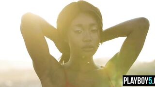 2 Black mother I'd like to fuck gals go stripped for Playboy exposing anything