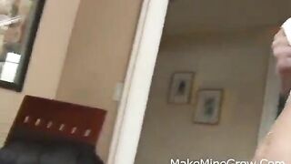 White dyke bangs Hot Black with thong on