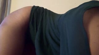 appealing gal touches herself