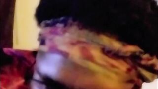 Black bitch luvs sucking large knob