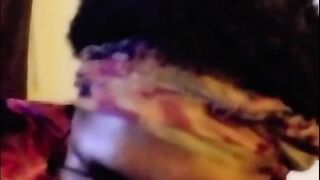 Black floozy luvs sucking large schlong