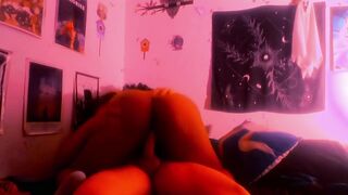 Real pair recording at home whilst a soap opera plays in the background