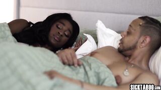 Hawt large booty black teen Nicole Kitt sucked large dick and enjoyed hardcore vagina banging