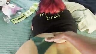 birthday cutie wished for a large ebony rod