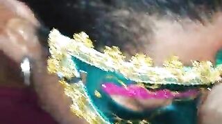 Ebony woman sucking until this babe drinks penis milk