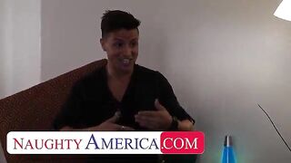 Fortunate Guy's Surprising 3some With Black Godesses