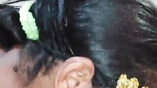 My ebony angel sucking and drinking ramrod milk