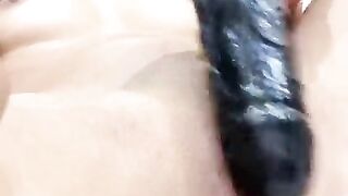 Youthful Beauty Bangs Her Cunt With A Ebony Sex tool