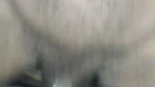 Lascivious black large butt riding a ebony cock