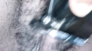 watching me touching my large twat lips solo masturbate