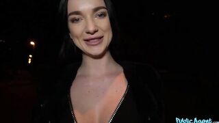 That babe had great boobs and butt underneath that hawt ebony underclothing - Public Agent