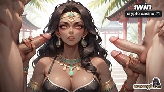 Black female-dom takes off in provocative underware, prepped for a wild, in nature's garb nail fest.