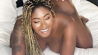 Interracial Doggy position ~ Black Female-dominant