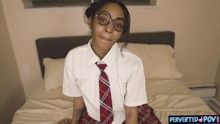 Lost teen schoolgirl brought home and banged