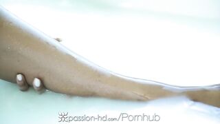 Excitement-HD - Nadia Jay covers her consummate ebony skin and creamy milk
