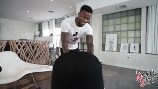 Large Ass Black Baddie Gets Her Cheeks Clapped By Her Personal Tutor With A BBC