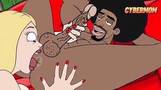 Ebony Plumber Screws Married Housewife During the time that Cuckold Spouse Cooks BBQ. Toon RimJob