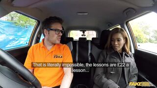 KIKI MINAJ The Brirtish Black Pornstar and her first Driving Lesson - Fake Driving School