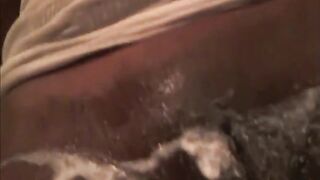 NinaMeanJaw shaves her shaggy snatch!
