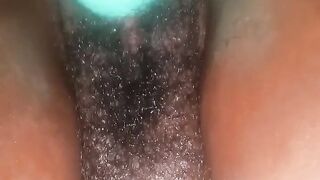 The tip of sextoy makes Chocolate black Cream