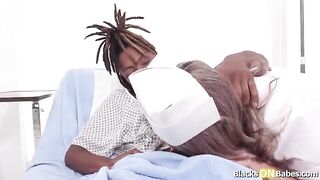 Blond nurse booty screwed by ebony patient