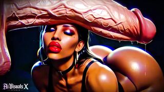 BLACK MILFs Worship LARGE White Dicks — Interracial ASMR Dream (4K AI Generated Animation)