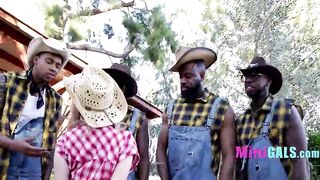 Small Gal Vs 4 Ebony Chaps - Coco Lovelock, Jon Jon, Jovan Jordan, Lawson Jones, Kris K