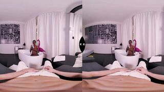 Hawt washroom for 2 and ejaculation on her butt