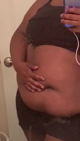 Sexy Massage And Belly Jiggle For Huge Black BBW