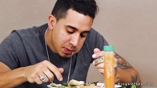 Natural monster tits ebony bangs in shower