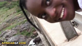 I fucked this BRATTY BLACK raw in public park POV... that babe ended up TRICKLING & BEGGING for greater amount
