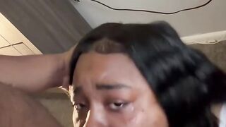 Susu takes down thick curved bbc on all 4’s