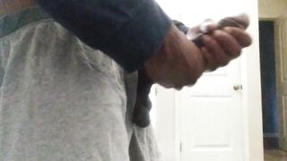 Lengthy thick schlong close up cum with sound