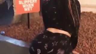 Twerking outside the Hotel