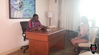Rose Isstar Takes Rome Major's Large Ebony Dick In Office Pile Driver!