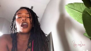 BWC Stretching My Soaked Ebony Twat Fills Me With a Creampie