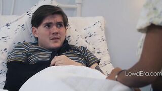 Black Titties Feel Pity For Stepson In A Cast