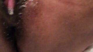 Black with anal-plug in taking backshots!