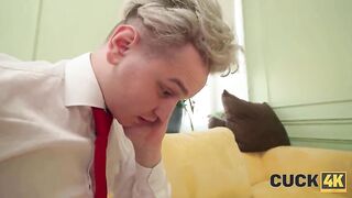 CUCK4K. Russian hottie lets everybody play with her holes