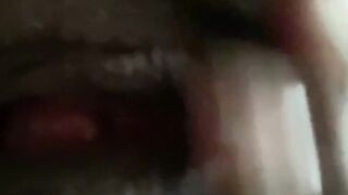Real CLOSE UP snatch play with GROANING