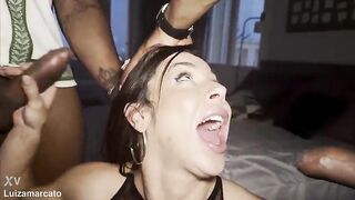 Squirting From Butt Banging In a Trio With 2 BBC - Luiza Marcato, Jesus Reyes & Little Maly