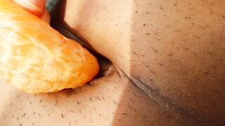 Abdomen button tries an Orange - Orange Screw ASMR