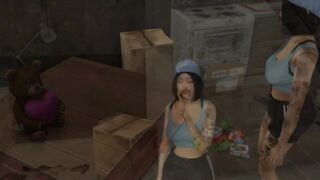 Hot oriental honey fucked by hobo in abandoned building