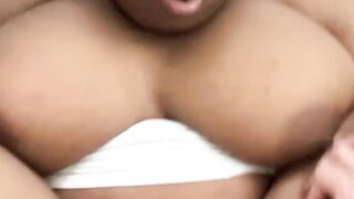 corpulent black playgirl cums on white penis