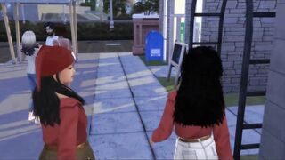 2 black goddesses fucked by large ramrod publicly