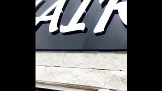 Thick Ebony Flashes Ass