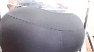 Butt in Yoga Panties and G-string