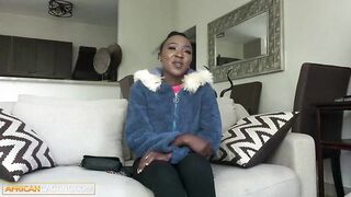 This modest BLACK 19YO church angel took each drop of my CUM previous to this babe went home