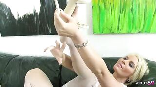 Golden-haired mother I'd like to fuck with Large Titties and Round Booty get 1st Interracial Anal Sex by Large Ebony Knob