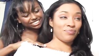 Two black lesbian hoodrats having sex